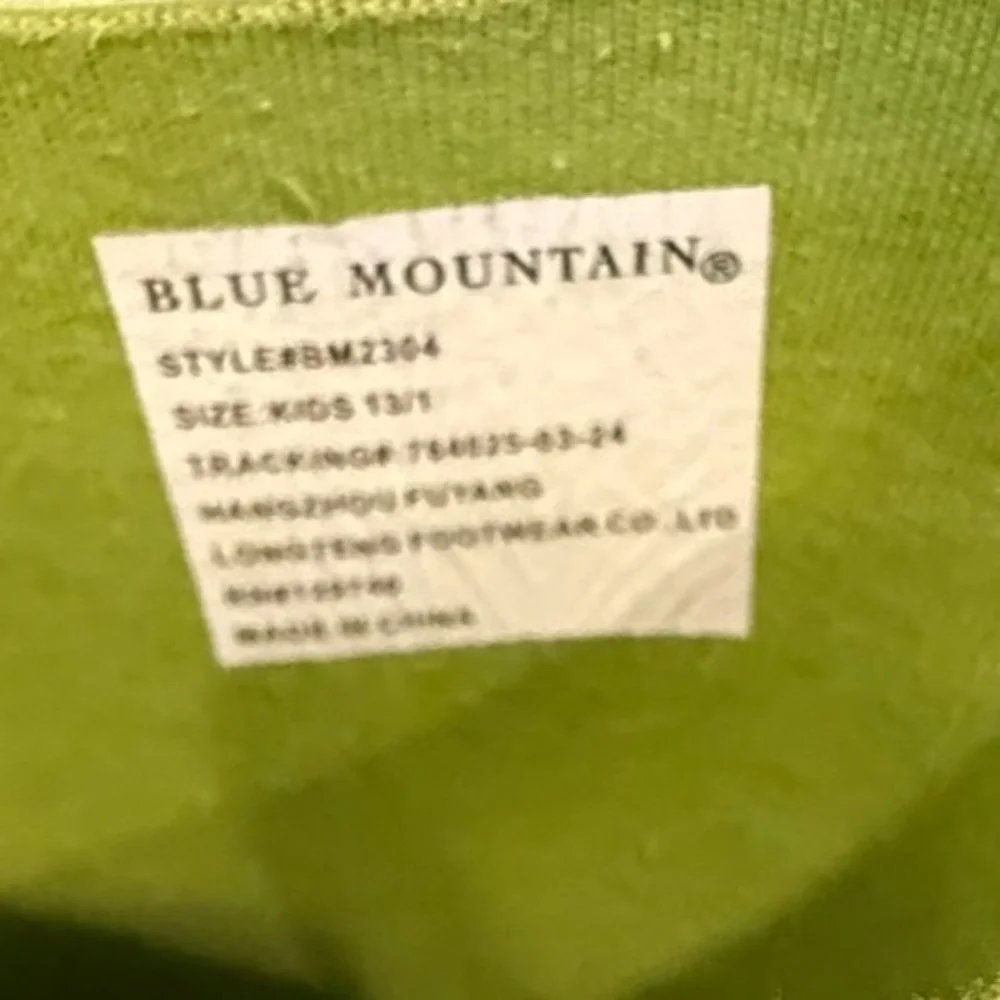 Blue Mountain Kids Dinosaur Rain Boots Size 13T Waterproof Rubber Pull On Green